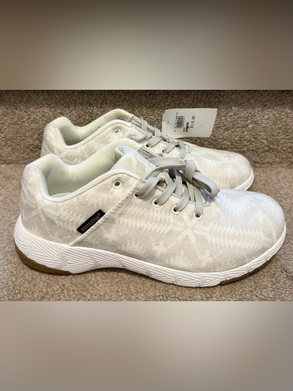 Pendleton Kids' Light Cream Sneakers